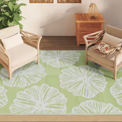 vidaXL Outdoor Carpet Garden Rug Carpet Patio Mat Area Rug Balcony Blanket PP - light green, 160 x 230 cm - Additional view 2