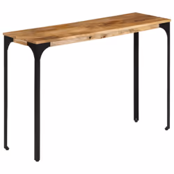 vidaXL Console Table Hall Side Table End Table Brown Solid Wood Mango and Iron