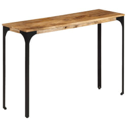 vidaXL Console Table Hall Side Table End Table Brown Solid Wood Mango and Iron