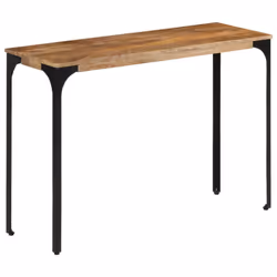 vidaXL Console Table Hall Side Table End Table Brown Solid Wood Mango and Iron