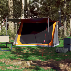 vidaXL Camping Tent 2-Person Lightweight Tent Dome Tent Shelter Waterproof - grey and orange