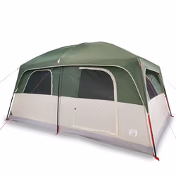 vidaXL Family Tent Cabin 10-Person Camping Tent Lightweight Tent Waterproof - grey