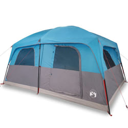 vidaXL Family Tent Cabin 10-Person Camping Tent Lightweight Tent Waterproof - blue