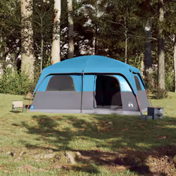 vidaXL Family Tent Cabin 10-Person Camping Tent Lightweight Tent Waterproof - blue