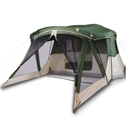vidaXL Family Tent with Porch 6-Person Lightweight Camping Tent Waterproof - green, 4-person