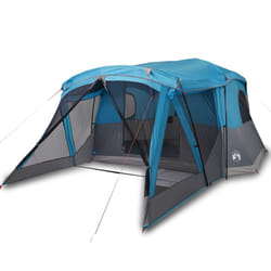 vidaXL Family Tent with Porch 6-Person Lightweight Camping Tent Waterproof - blue, 4-person
