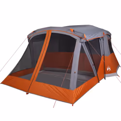 vidaXL Family Tent with Porch 6-Person Lightweight Camping Tent Waterproof - grey and orange, 4-person - Additional view 4