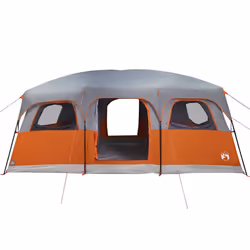 vidaXL Family Tent Cabin 10-Person Camping Tent Lightweight Tent Waterproof - grey and orange - Additional view 5