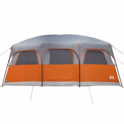 vidaXL Family Tent Cabin 10-Person Camping Tent Lightweight Tent Waterproof - grey and orange - Additional view 7