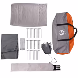 vidaXL Family Tent Cabin 10-Person Camping Tent Lightweight Tent Waterproof - grey and orange - Additional view 9