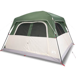 vidaXL Family Tent Cabin 6-Person Lightweight Tent Camping Tent Waterproof - green