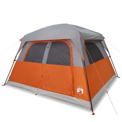 vidaXL Family Tent Cabin 6-Person Lightweight Tent Camping Tent Waterproof - orange