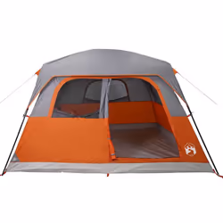 vidaXL Family Tent Cabin 6-Person Lightweight Tent Camping Tent Waterproof - orange - Additional view 6