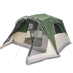 vidaXL Family Tent with Porch 6-Person Lightweight Camping Tent Waterproof - green, 6-person