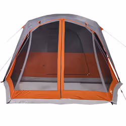 vidaXL Family Tent with Porch 6-Person Lightweight Camping Tent Waterproof - grey and orange, 6-person - Additional view 5