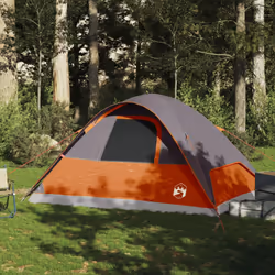 vidaXL Family Tent Dome 6-Person Orange Waterproof - Additional view 2