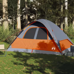vidaXL Family Tent Dome 6-Person Orange Waterproof - Additional view 2