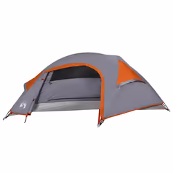 vidaXL Camping Tent Dome 1-Person Lightweight Tent Patio Dome Tent Waterproof - grey and orange - Additional view 5