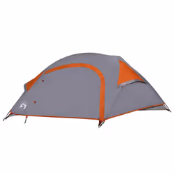 vidaXL Camping Tent Dome 1-Person Lightweight Tent Patio Dome Tent Waterproof - grey and orange - Additional view 6