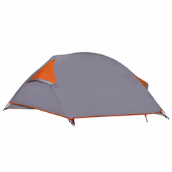 vidaXL Camping Tent Dome 1-Person Lightweight Tent Patio Dome Tent Waterproof - grey and orange - Additional view 8