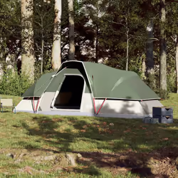 vidaXL Family Tent Dome Camping Tent Patio Hiking Lightweight Tent Waterproof - green, 9-person