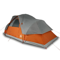 vidaXL Family Tent Dome Camping Tent Patio Hiking Lightweight Tent Waterproof - grey and orange, 9-person