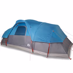 vidaXL Family Tent Dome Camping Tent Patio Hiking Lightweight Tent Waterproof - blue, 10-person