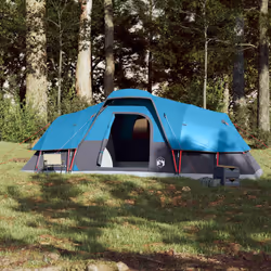 vidaXL Family Tent Dome Camping Tent Patio Hiking Lightweight Tent Waterproof - blue, 10-person