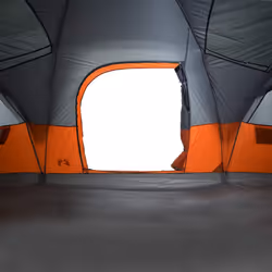 vidaXL Family Tent Dome Camping Tent Patio Hiking Lightweight Tent Waterproof - grey and orange, 10-person - Additional view 9