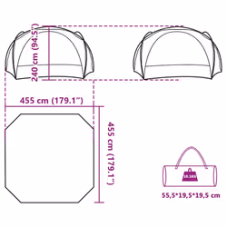 vidaXL Party Tent Garden Party Tent Gazebo Outdoor Canopy Marquee Waterproof - grey