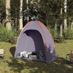 vidaXL Storage Tent Outdoor Lightweight Tent Bike Utility Tent Waterproof - grey and orange, 198 x 85 x 186 cm - Additional view 2