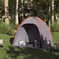 vidaXL Storage Tent Outdoor Lightweight Tent Bike Utility Tent Waterproof - grey and orange, 200 x 163 x 190 cm