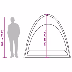 vidaXL Storage Tent Outdoor Lightweight Tent Bike Utility Tent Waterproof - grey and orange, 200 x 163 x 190 cm