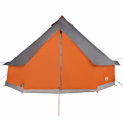 vidaXL Family Tent Tipi 8-Person Camping Tent Lightweight Tent Waterproof - grey and orange - Additional view 4
