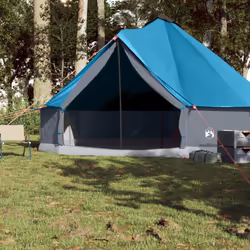 vidaXL Family Tent Tipi 8-Person Camping Tent Lightweight Tent Waterproof - blue, 8-person