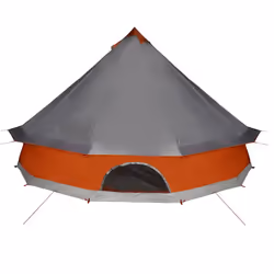 vidaXL Family Tent Tipi 8-Person Camping Tent Lightweight Tent Waterproof - grey and orange, 8-person - Additional view 8