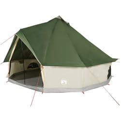 vidaXL Family Tent Tipi 8-Person Camping Tent Lightweight Tent Waterproof - green, 10-person