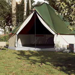vidaXL Family Tent Tipi 8-Person Camping Tent Lightweight Tent Waterproof - green, 10-person