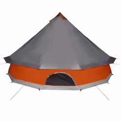 vidaXL Family Tent Tipi 8-Person Camping Tent Lightweight Tent Waterproof - grey and orange, 10-person - Additional view 8