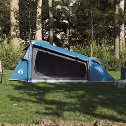 vidaXL Camping Tent Tunnel 2-Person Lightweight Tent Dome Tent Blue Waterproof