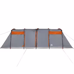 vidaXL Family Tent Tunnel Camping Tent Fishing Lightweight Tent Waterproof - grey and orange, 8-person - Additional view 5