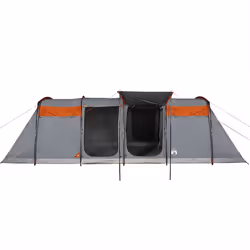 vidaXL Family Tent Tunnel Camping Tent Fishing Lightweight Tent Waterproof - grey and orange, 8-person - Additional view 6
