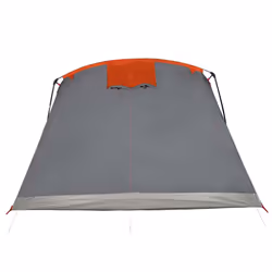 vidaXL Family Tent Tunnel Camping Tent Fishing Lightweight Tent Waterproof - grey and orange, 8-person - Additional view 7