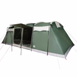 vidaXL Family Tent Tunnel Camping Tent Fishing Lightweight Tent Waterproof - green, 10-person