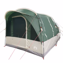 vidaXL Family Tent Tunnel 7-Person Lightweight Tent Camping Tent Waterproof - Green, 3-person