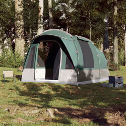 vidaXL Family Tent Tunnel 7-Person Lightweight Tent Camping Tent Waterproof - Green, 3-person