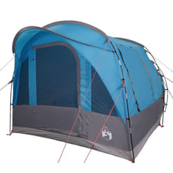 vidaXL Family Tent Tunnel 7-Person Lightweight Tent Camping Tent Waterproof - Blue, 3-person