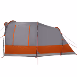 vidaXL Family Tent Tunnel 7-Person Lightweight Tent Camping Tent Waterproof - Grey and orange, 3-person - Additional view 6