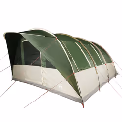 vidaXL Family Tent Tunnel 7-Person Lightweight Tent Camping Tent Waterproof - Green, 7-person