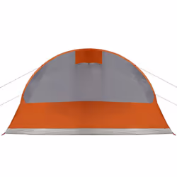 vidaXL Family Tent Tunnel 7-Person Lightweight Tent Camping Tent Waterproof - Grey and orange, 7-person - Additional view 8